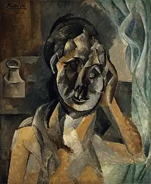 1910, Woman with Mustard Pot (La Femme au pot de moutarde), oil on canvas, 73 × 60 cm (28 × 23 in), Gemeentemuseum, The Hague. Exhibited at the Armory Show, New York, Chicago, Boston 1913
