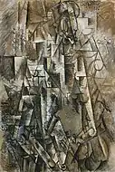 Pablo Picasso, 1911, The Poet (Le poète), oil on linen, 131.2 × 89.5 cm (51 5/8 × 35 1/4 in.)