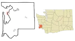 Location of Bay Center, Washington