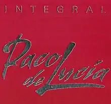 Red cover with the words 'Integral' and 'Paco de Lucía' printed in silver