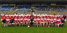 The Padraig Pearses Senior Football Panel photographed prior to the 2021 Roscommon County Final