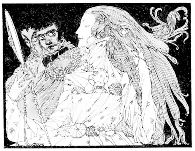 Ballgown Cinderella, illustration in The fairy tales of Charles Perrault by Harry Clarke, 1922