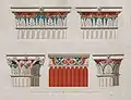 Painted capitals from the Casa d'Argo in Herculaneum excavated in 1830