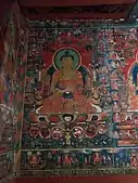Section of wall painting in Basgo monastery, Ladakh
