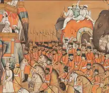 Cavalry in the Durbar Procession of Mughal Emperor Akbar II(reigned 1806-1837) under British rule