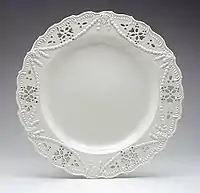 Plate with pierced openwork, 18th century