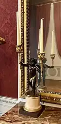 Louis XVI style candelabrum with putto, late 18th century, gilt and patinated bronze, Musée Jacquemart-André, Paris