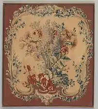 Gobelins upholstery for chair backs (1740–1780)