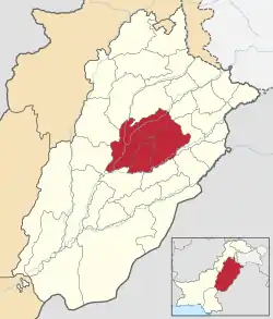 Map of Faisalabad Division