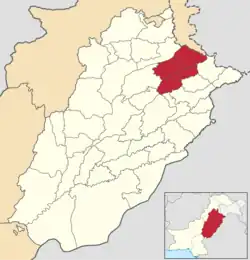 Map of Gujrat Division