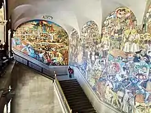 View of the Murals by Diego Rivera in the Palacio Nacional