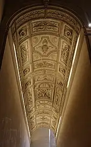 Renaissance ceiling of the Henry II staircase in the Louvre Palace, Paris, by Étienne Carmoy, Raymond Bidollet, Jean Chrestien and François Lheureux, 1553