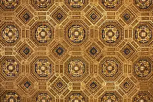 Coffered ceiling of the Sala dell'Udienza, in the Palazzo Vecchio in Florence