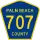 County Road 707 marker