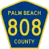 State Road 808 and County Road 808 marker