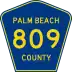 State Road 809 and County Road 809 marker