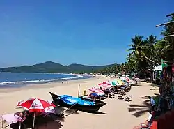 Palolem Beach Front View From Papilon Resort