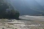 The palace is situated on the bank of Kaligandaki river.