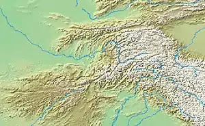 Location of Zorkul on the border of Afghanistan and Tajikistan.