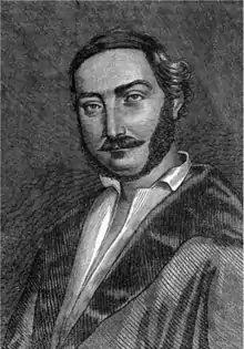 Woodcut of Panagiotis Soutsos (1873)