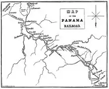 Map of the Panama Railroad, 1861