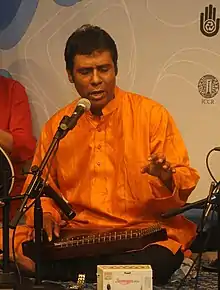 Pandit Tushar Dutta performing at Mayar Madhuri organized by Bengal Foundation