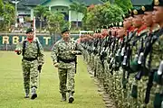 Kostrad soldiers with their camo pattern