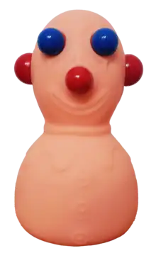 A rubber squeeze toy