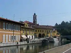 A view of the town near the Naviglio Grande.