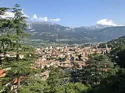 Panorama of Rovereto, with Monte Cengialto (on the right)