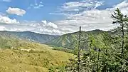 Panorama from the Chike-Taman pass in the south direction