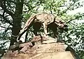 One of four Panther statues on Panther Hollow Bridge, this one closest to Phipps Conservatory & Botanical Gardens.