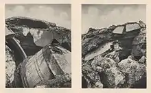 A Belgian turret at Fort Loncin destroyed by a 42 cm (17 in) projectile from a Big Bertha siege gun.