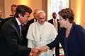 Pope Francis, Dilma Rousseff and Luis María Kreckler