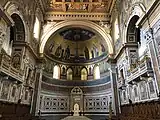 Interior picture of the Apse in the Archbasilica of Saint John Lateran containing the Papal/Pontifical seat.