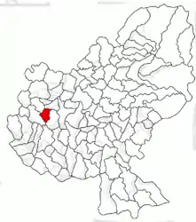 Location in Mureș County