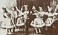 Students of the Imperial Ballet School in the Mazurka des enfants from Petipa's revival of Paquita. St. Petersburg, 1881