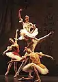 (clockwise from left) Erin Joseph, Patricia Barker, Bathurel Bold and Kimberley Davey in the Pacific Northwest Ballet's production of the Paquita grand pas classique. Seattle, 1998