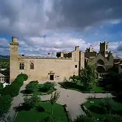 Parador de Olite located in the old Royal Palace of the Kings of Navarre.