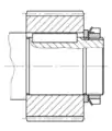 Cross-section of a parallel keyed joint