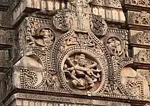 Six armed Nataraja image on the tower