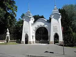 The Secession entrance gate to the Queen Marie Park