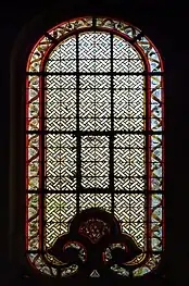 Grisaille window from nave