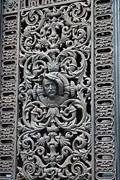 Renaissance Revival – cast iron door window grill of Rue du Bac no. 34, Paris, unknown architect, c. 1850