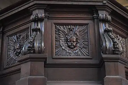 Carving on the pulpit (17th c.)