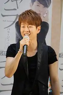 Park Junyoung at a promotional event in Japan, June 2013