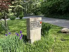 Village entrance sign