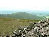 View from the trig point on Fair Snape Fell, looking down on Parlick.