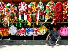 Image 16Parol (Christmas lanterns) being sold during the Christmas season (from Culture of the Philippines)