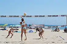 Volley on the beach in Vilanova i la Geltrú.